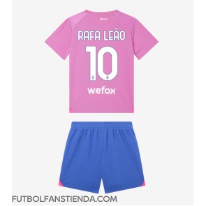 AC Milan Rafael Leao #10 Tercera Equipación Niños 2023-24 Manga Corta (+ Pantalones cortos)